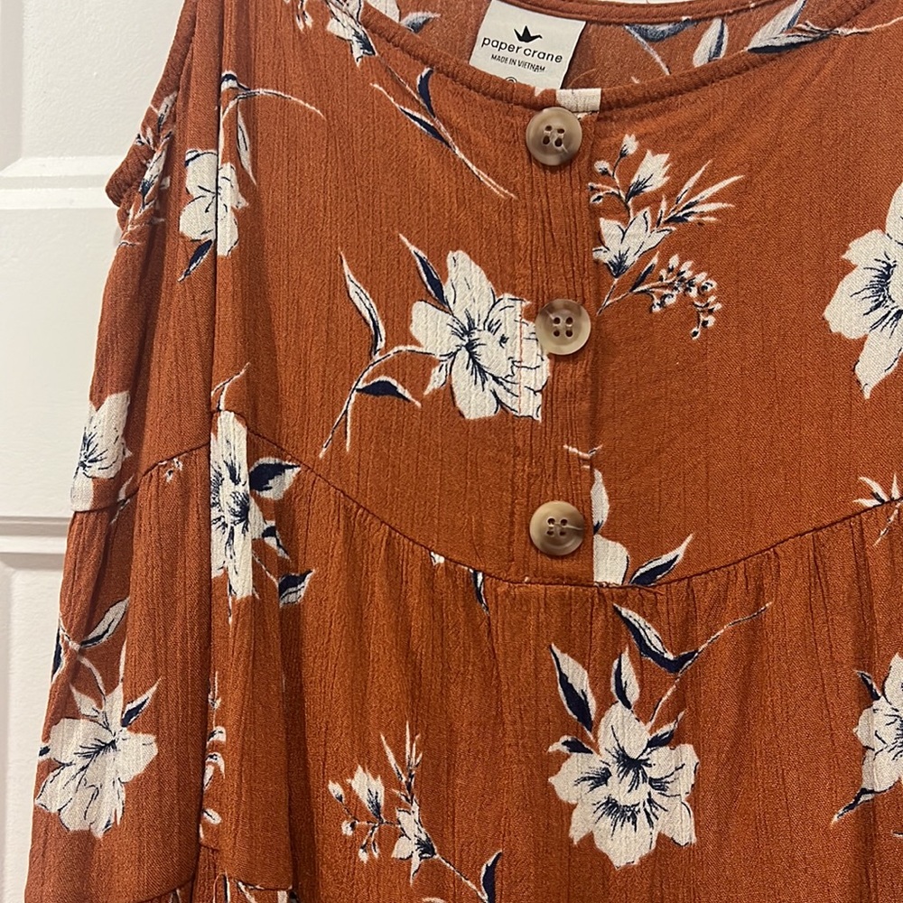 Rust Floral Tank - Picture 2 of 4